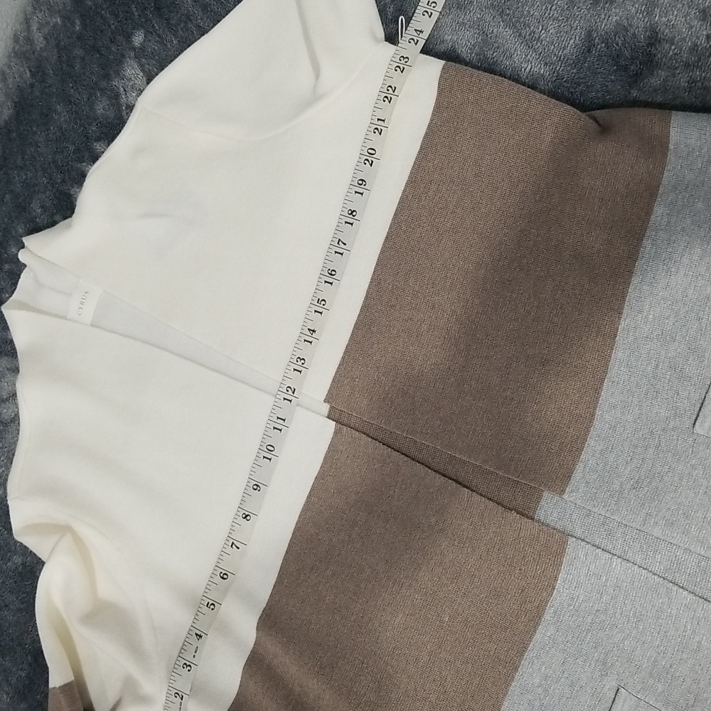 Cyrus Women's Cardigan Size L Cream Tan Gray - Picture 7 of 11